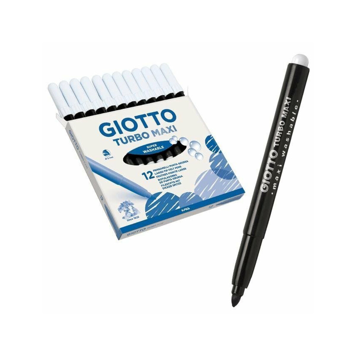 Set Markerjev Giotto Turbo Maxi Črna (5 kosov)